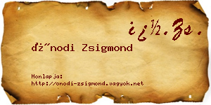Ónodi Zsigmond névjegykártya